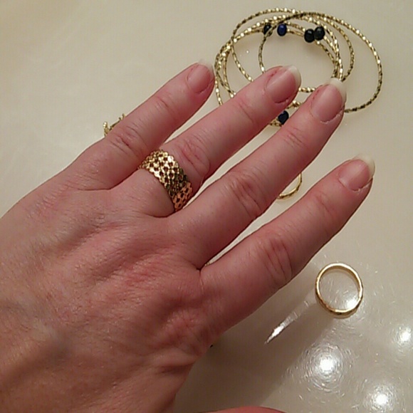 Stack Rings Gold over Bronze - Picture 2 of 5